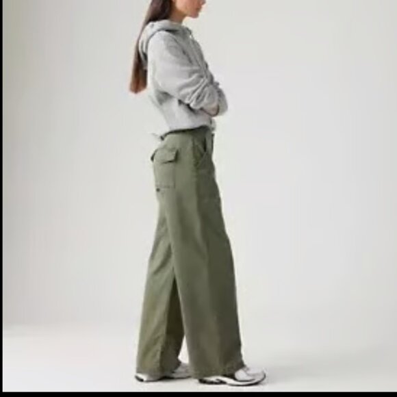 LEVI'S LEVIS SURPLUS STRAIGHT OLIVE MILITARY GREEN UTILITY PANT NWT $98 26 w - Picture 4 of 10